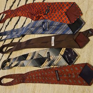 Assorted Men's Ties Collection Vintage Tie Lot Of 5